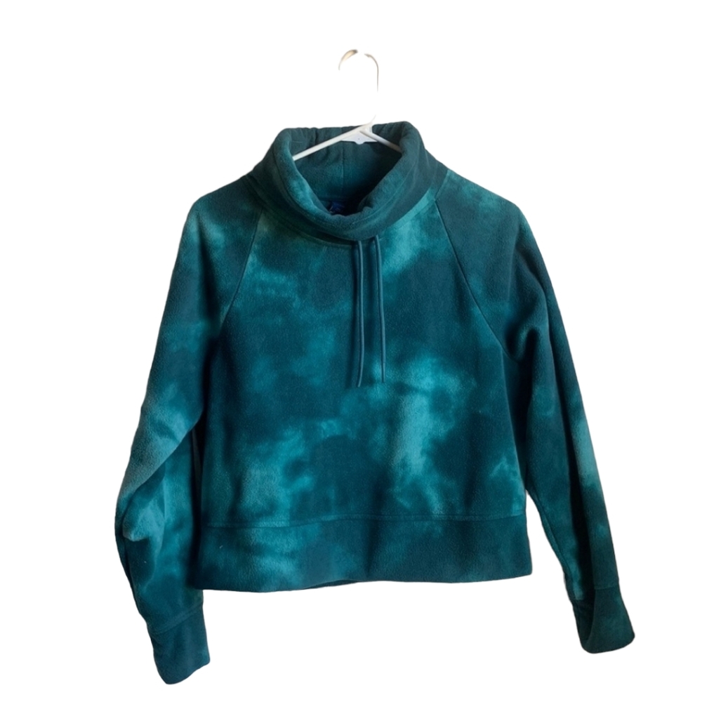 Old Navy Green/Teal Fleece Top Size S